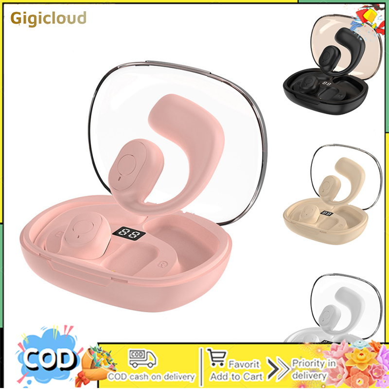 Wireless Air Conduction Headphones Open Ear Headphones With Power Display Charging Case For Sport Cycling Running Work ราคา 145 บาท*ส่งฟรี