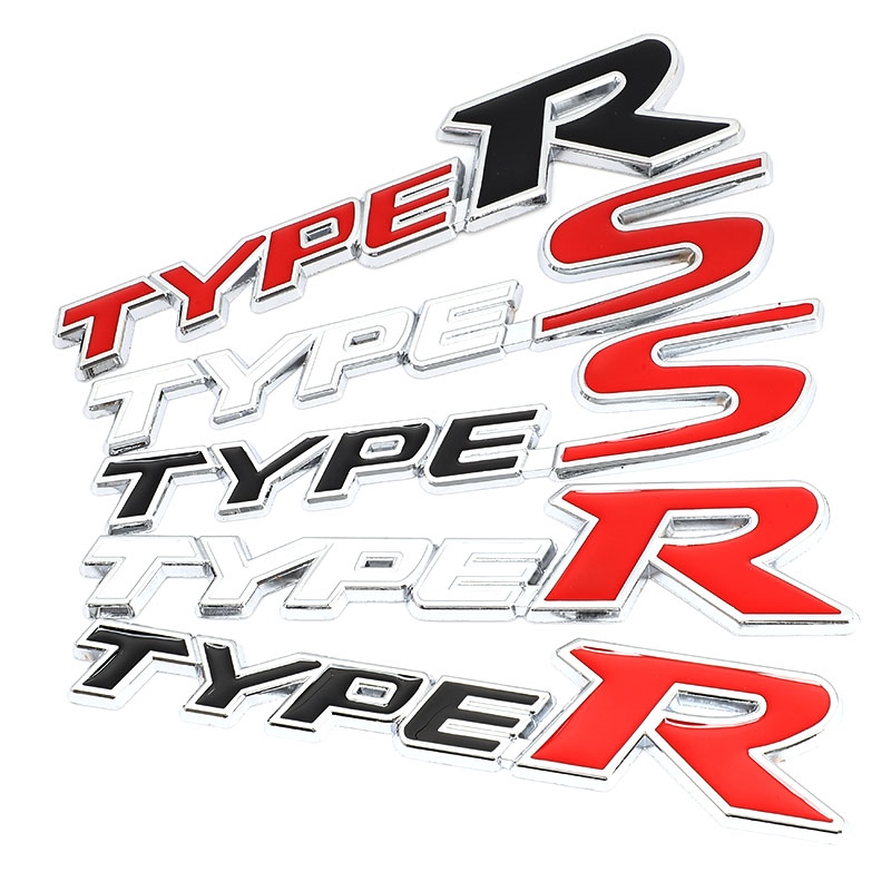 ✾✚ 3D Metal Car Stickers Decals Front Hood Grill Emblem Badge for Honda Civic CR-V Jade Type R Type S Logo Styling Accessories