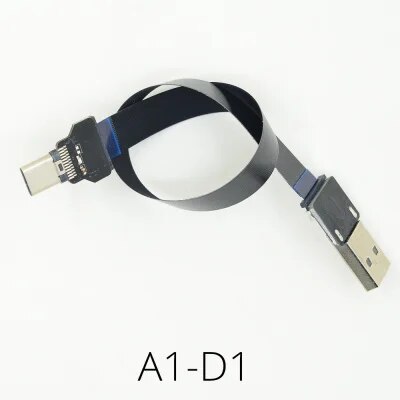 FFC USB 3.1 Type-C Cáp FPV Phẳng Mỏng dải băng mỏng FPC Cáp Micro USB 90 Độ Để USB Cho FPV Thiết bị cân bằng chống rung Gimbal Servo