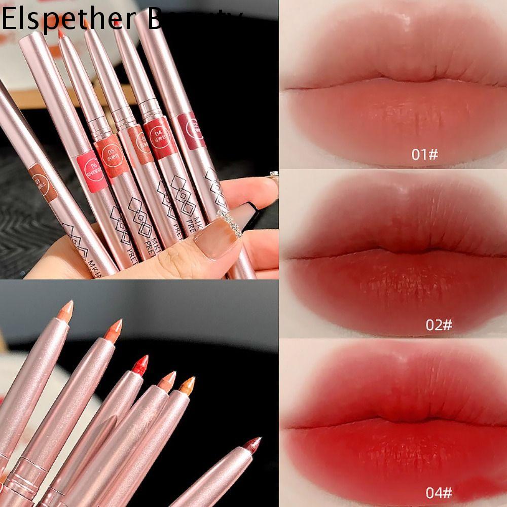 ELSPETHER Mờ Viền môi xoay Đầy đặn Không thấm nước Bút kẻ mắt Tự nhiên Phong cách Hàn Quốc Định hình môi Nữ/Nữ