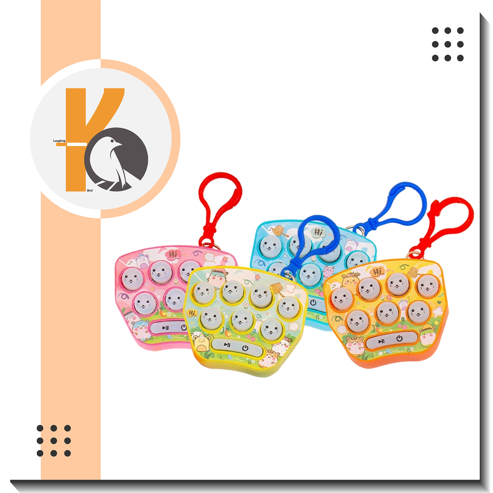 Mini Whack-a-mole Keychain Battery Included 4 Gaming Modes Sensory Toys Handheld Game 迷你打地鼠钥匙扣 感官玩具 掌上游戏机 包含电池 4种游戏模式可选 Rantai Kunci Whack-a-mole Mini Termasuk Bateri 4 Mod Permainan KOOKABURRA Harga 3 Ringgit*Penghantaran Percuma