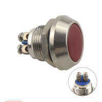 Passing Light Switch Metal Waterproof Momentary Push Button OANGOUL Made Thailand 12mm