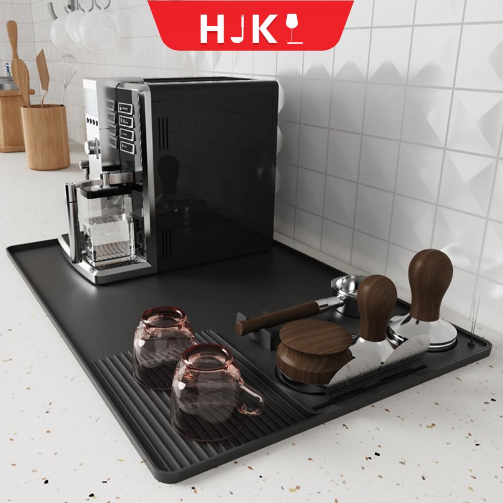 HJKL Chống trượt Thảm nén espresso Chịu nhiệt Cách nhiệt Tấm lót quán cà phê Phụ kiện cà phê 2 trong 1 Thảm Silicon cho máy pha cà phê Cafe
