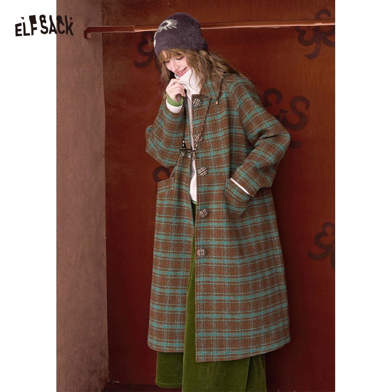 ELFSACK Minimalist Casual Classic Stripe Lapel Single Breasted Round Button Long Coat For Women ราคา 3,522 บาท*ส่งฟรี