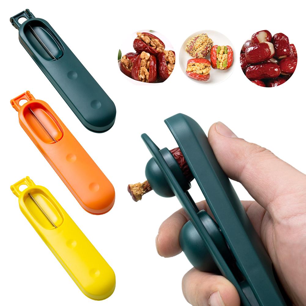 2-in-1 Cherry Pitter Slicer Tool Cherry Pitter & Slicer Remover Olive Corer W8D9