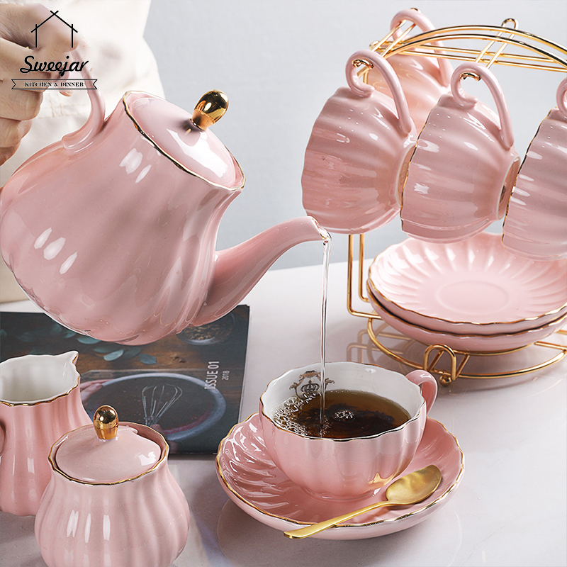 Floral Pattern Tea & Coffee Set | Table Decor & Gifts