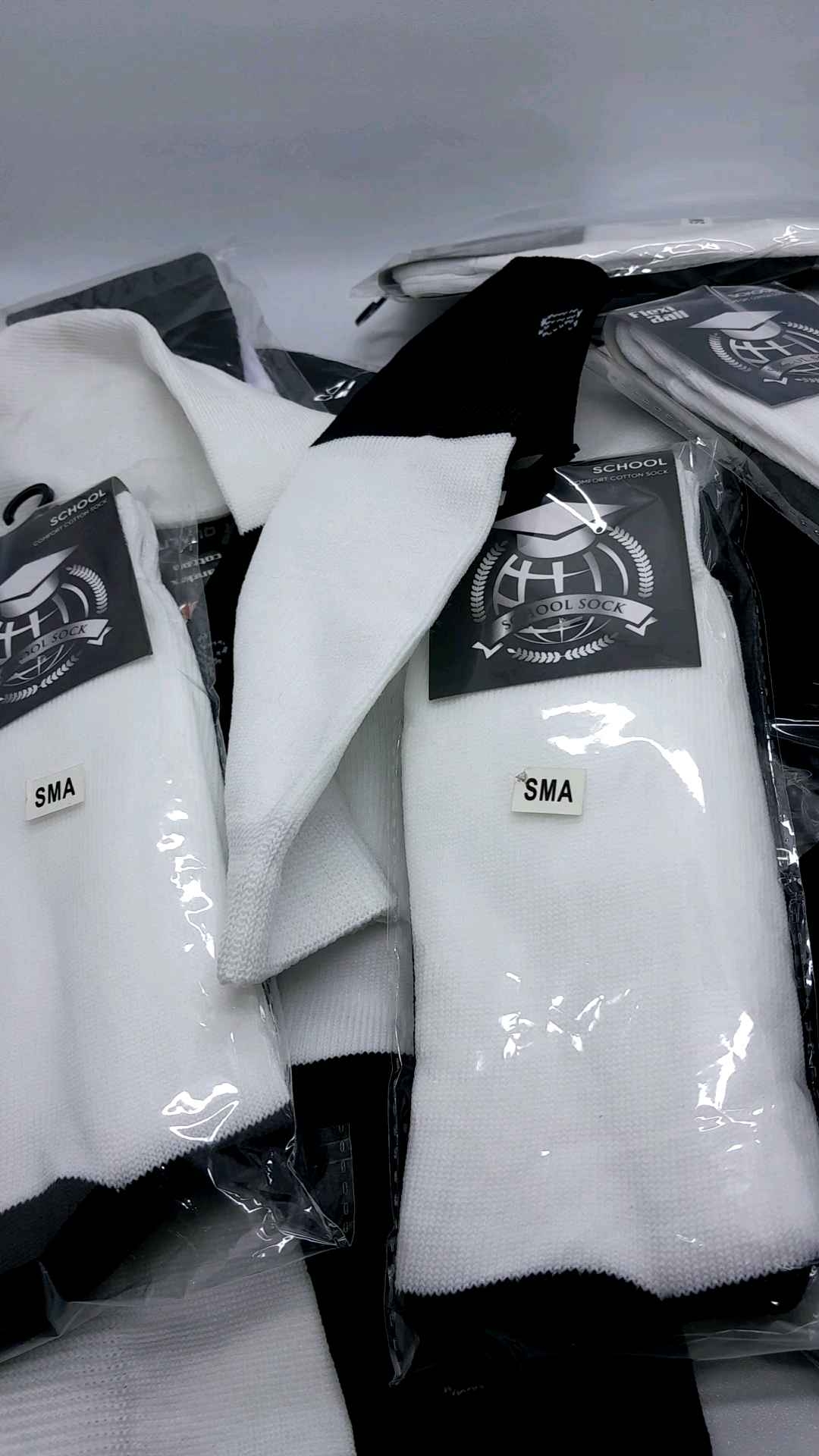 1 Lusin (12Pasang) Kaos Kaki Anak Sekolah SD SMP SMA Poliester Kaos Kaki Sekolah Murah Berkualitas