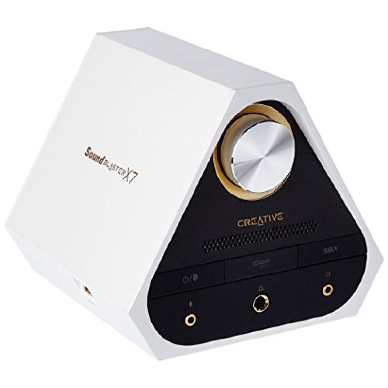 Creative Sound Blaster X7 White 127dB, 24-bit 192kHz High-Res External USB DAC and 100W Audio Amplifier for TV, PC, Mac. Dolby Digital, Bluetooth with aptX Low Latency, AAC, Optical, RCA in/Out Singapore