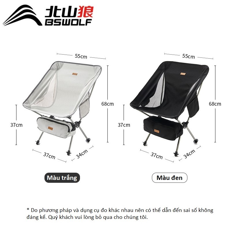 Ghế gấp dã ngoại du lịch bsw-yz027 siêu nhẹ 1.1kg