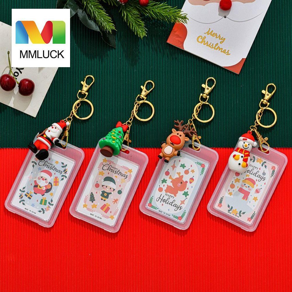 MMLUCK Office Transparent Subway School ID Card Key Holder Christmas Key