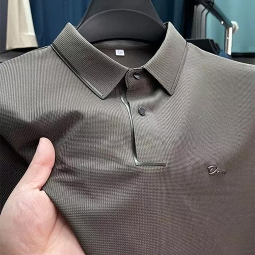 Men's Blue Polo Shirt, Cool Comfortable Short-Sleeved Fashionable T-Shirt, Premium Men's Collared T-Shirt