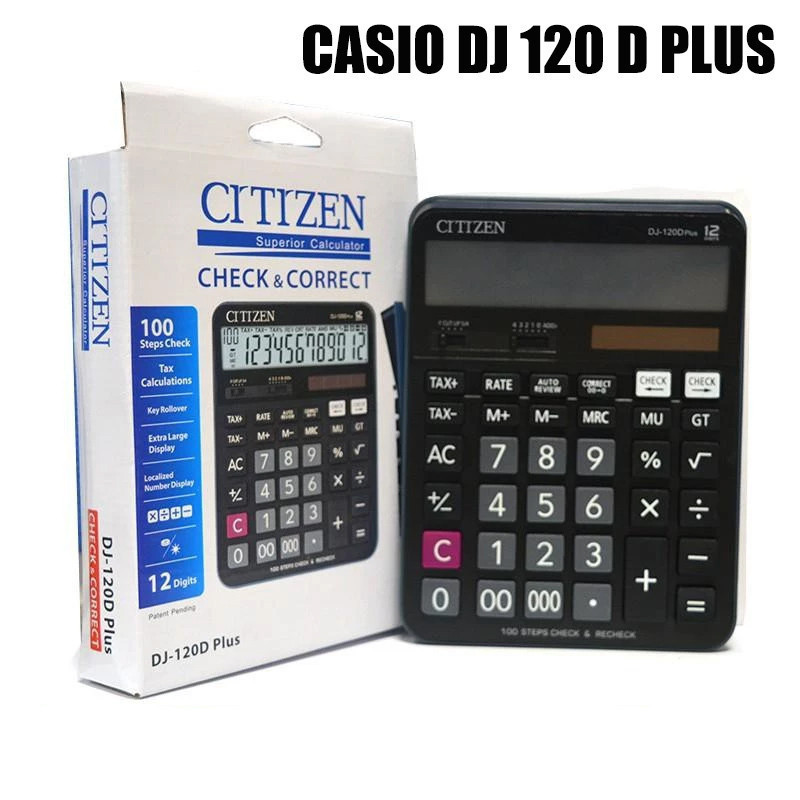 Calculator Kalkulator Desktop Bisnis Casio MJ 120D PLUS Dengan Cek & Koreksi