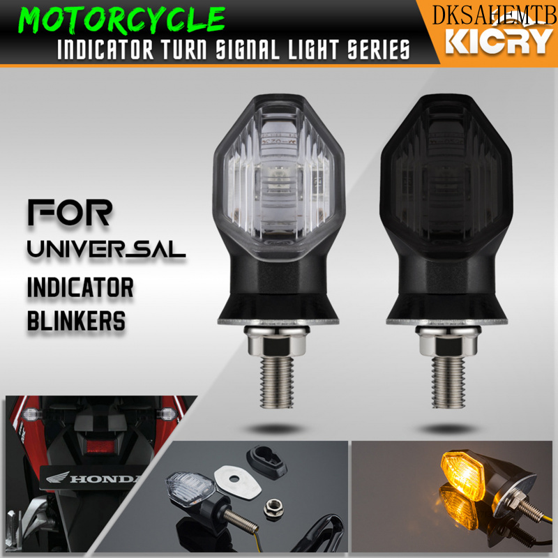 2 ชิ้นสากลรถจักรยานยนต์ไฟเลี้ยว LED Flashers ไฟสีเหลืองอำพันไฟกระพริบ Cillinotant Moto ATV สำหรับ Honda สำหรับ Suzuki สำหรับ Yamaha JTF-TH ราคา 77 บาท*ส่งฟรี