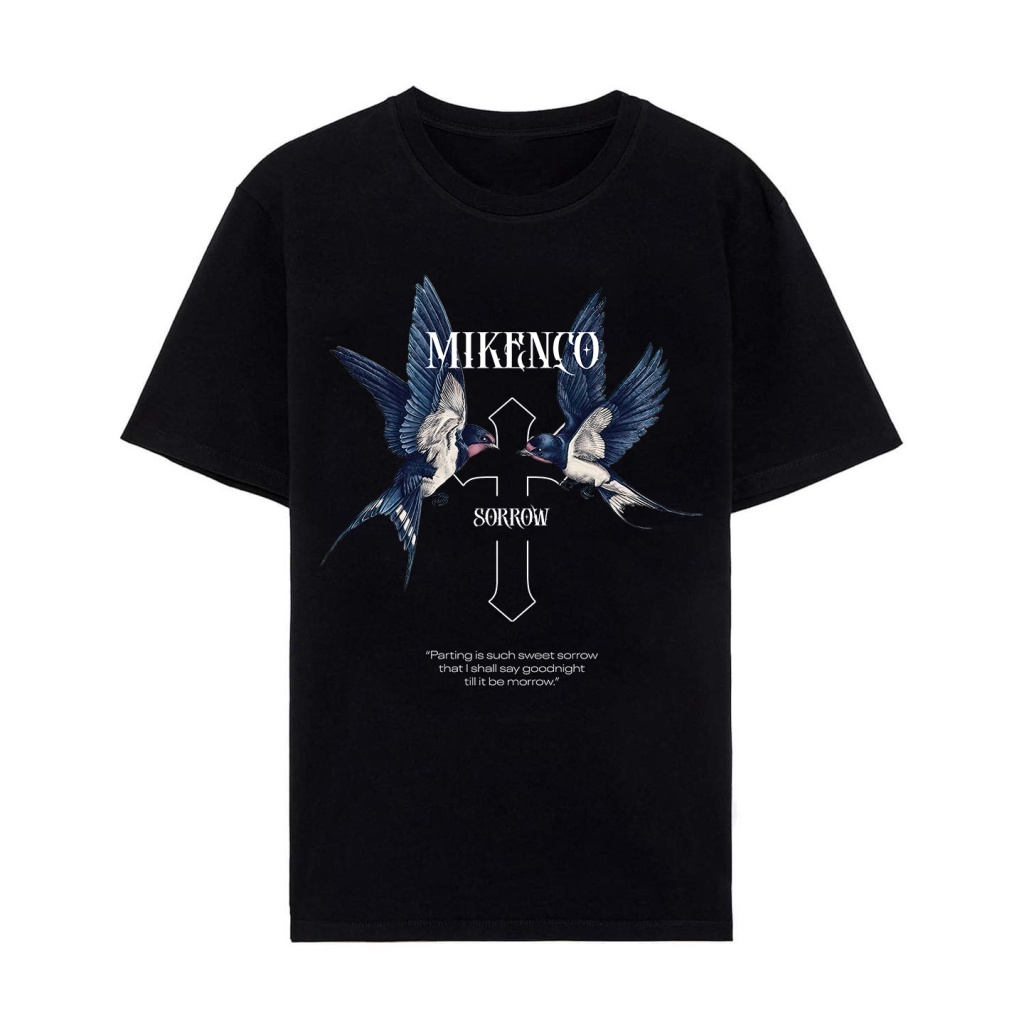 Áo unisex nam nữ MIKENCO SORROW TSHIRT vải cao cấp form cực đẹp Black phong cách trẻ trung S-5XL