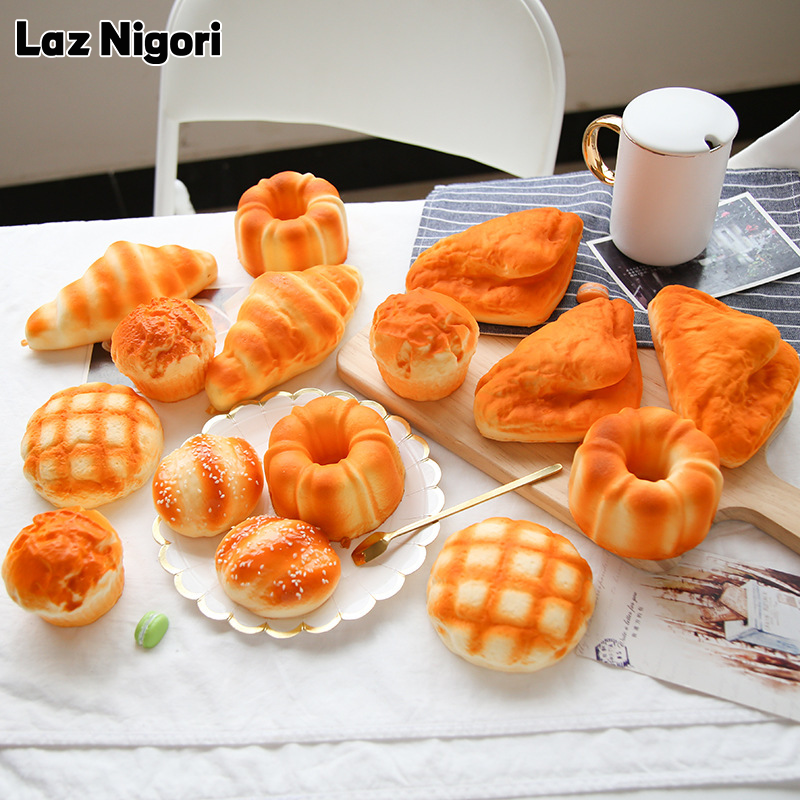 Laz Nigori Realistic Bread Squishy Toy Stress Relief捏捏乐 for Kids and Adults - Soft PU Foam Squeezable Food Play ราคา 49 บาท*ส่งฟรี