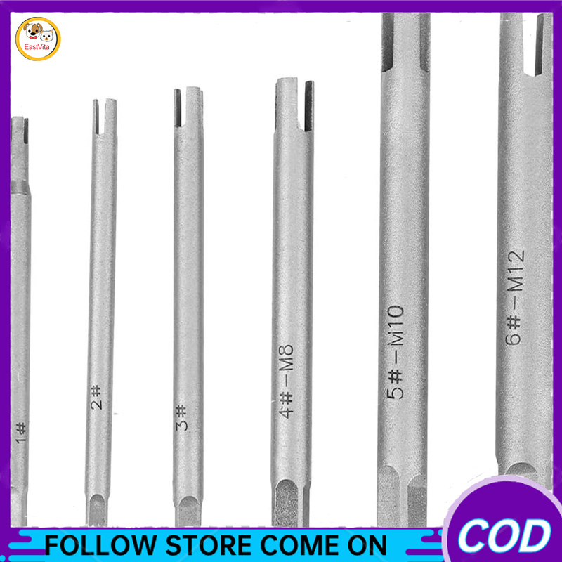 6 cái m4-m12 thanh vít extractor thép bị hỏng đầu vòi Remover vít bị trờn răng thanh vít Bộ Kìm nhổ dụng cụ tháo ốc công cụ mũi khoan