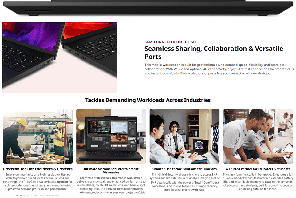 Lenovo ThinkPad P16s Gen 4 68MA 21QV0068MA PRICE IN BANGLADESH MC SOLUTION BD