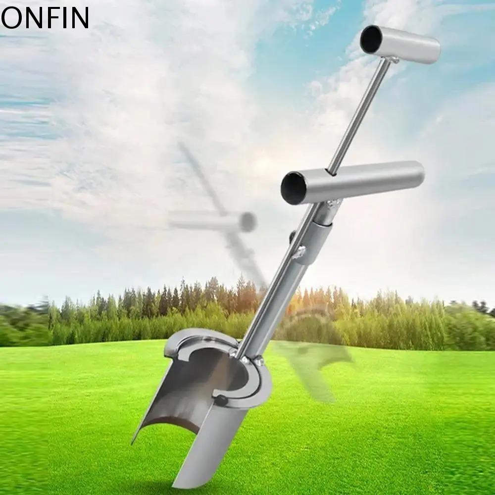 ONFIN Thép không gỉ Máy cấy cây giống Chống mài mòn Cầm tay Dụng cụ trồng cây Xẻng có lỗ Bền Máy lấy mẫu đất Dùng cho cây và cây ăn quả