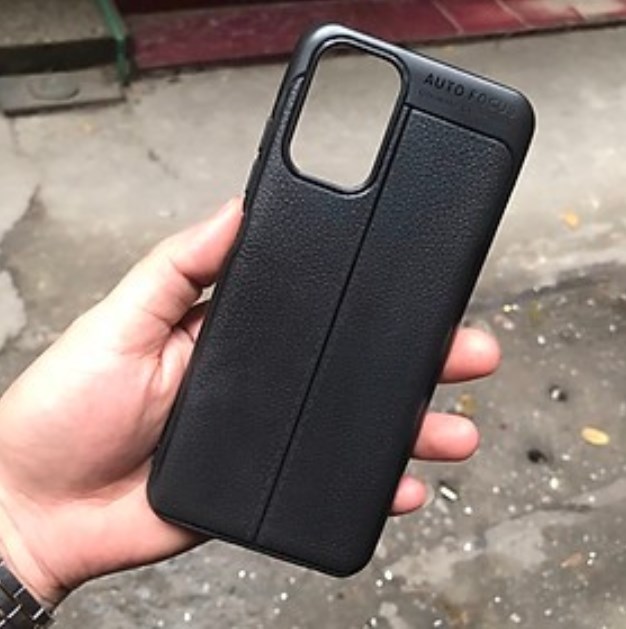 Ốp lưng Xiaomi Redmi Note 10 pro vân da đen auto forcus siêu bền chống trơn trượt