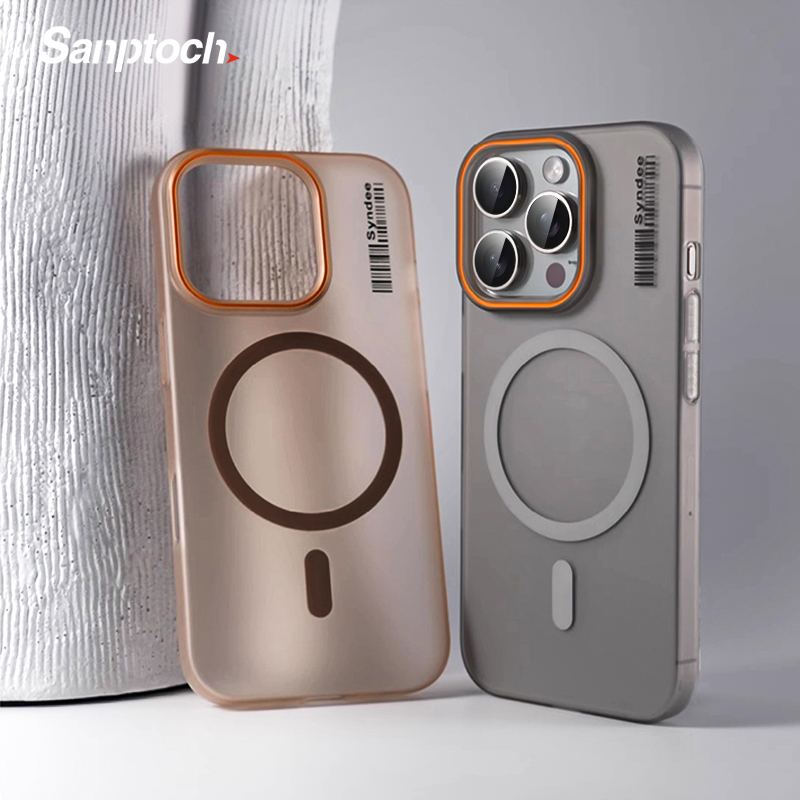  Sanptoch siêu mỏng mờ điện thoại nam châm Trường Hợp Đối Với iPhone 16   15   14   13 Pro Max Đối Với Magsafe Da Thân Thiện Với Bìa Đối Với iPhone 16 15 14 Cộng Với Chống-Vân Tay Mờ Vỏ 