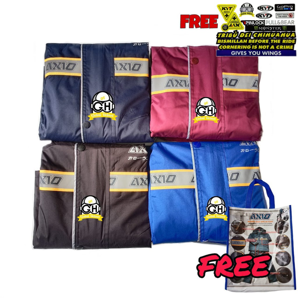 JAS HUJAN AXIO JAKET HUJAN AXIO ORIGINAL FREE TOTEBAG AXIO Giá 69,480 Đồng*Miễn phí vận chuyển