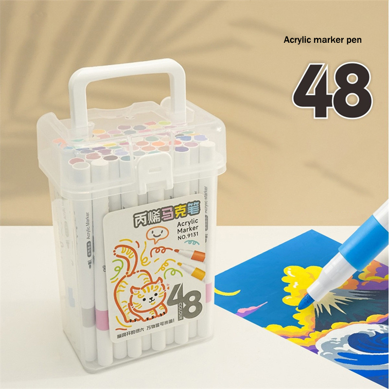 Bút Bút Đánh Dấu Acrylic 120 màu cho trẻ em nghệ thuật đặc biệt Bút màu nước màu vẽ Acrylic nhiều mà