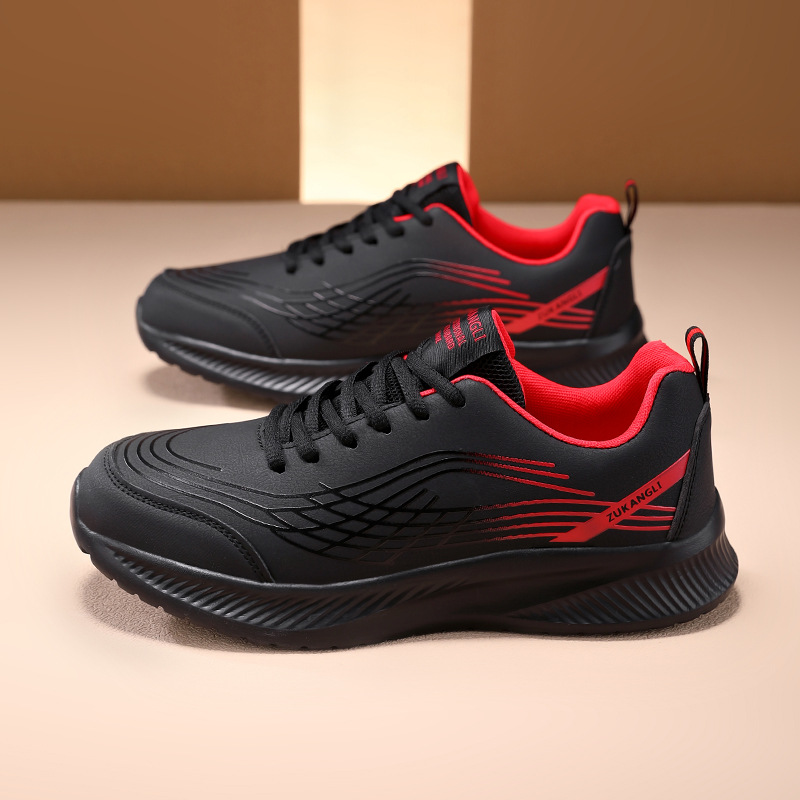 Men's Fashion Sneaker Shoes Sports Shoes Black Shoes for Men Casual Versatile Running Shoes Men's Shock-absorbing Lightweight Mesh Shoes - 2