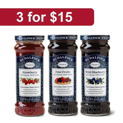 ST Dalfour FT Spread Strawberry / Four Fruits / Wild Blueberry 3x284g - 3 for $15