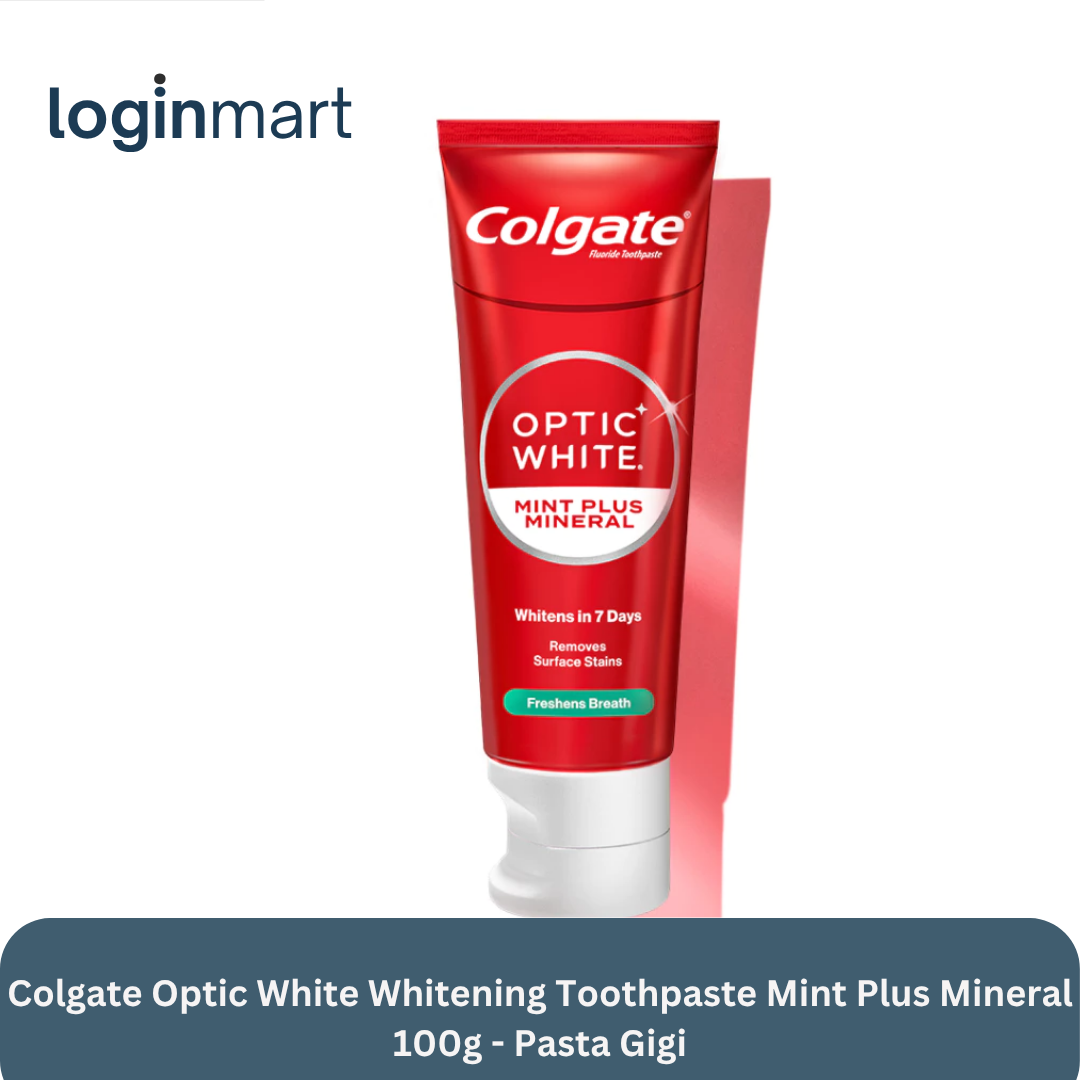 Colgate Optic White Whitening Toothpaste Mint Plus Mineral 100g - Pasta Gigi