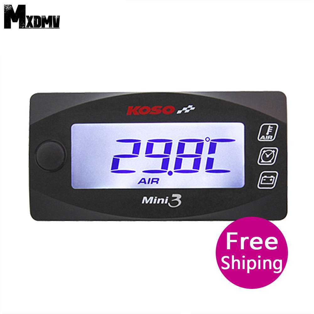 Motorcycle Mini Style Instruction LED Display Meter KOSO MINI 3 digital for Racing and Scooter