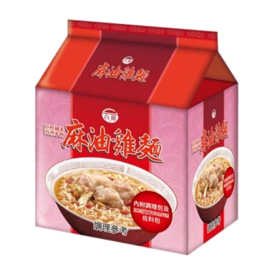 TAIWAN TTL 台酒麻油雞麵 (3packs/bag) Sesame Oil Rice Wine chicken Instant Noodle with Real Chicken and Wine [Deerfamily.com]