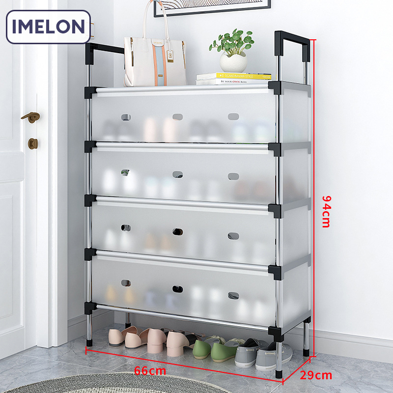 Simple shoe rack, multi-layer assembly, simple dust-proof storage rack, multi-functional household economical space-saving shoe cabinet at the door