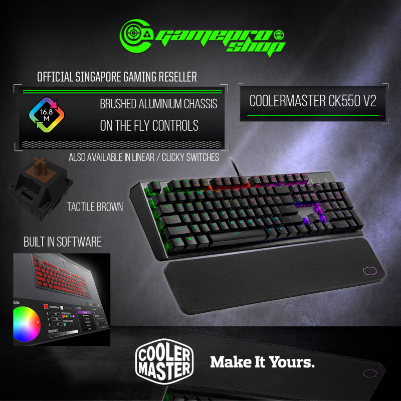 CoolerMaster CK550 V2 RGB Mechanical Gaming Keyboard (2Y) Singapore