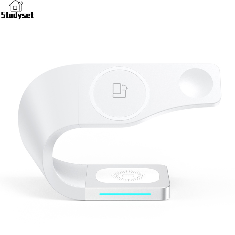 Studyset IN stock 4-in-1 Wireless Charging Dock Smart Magnetic Charger Charging Adapter Compatible For Iphone12 Iwatch Headset ราคา 804 บาท*ส่งฟรี