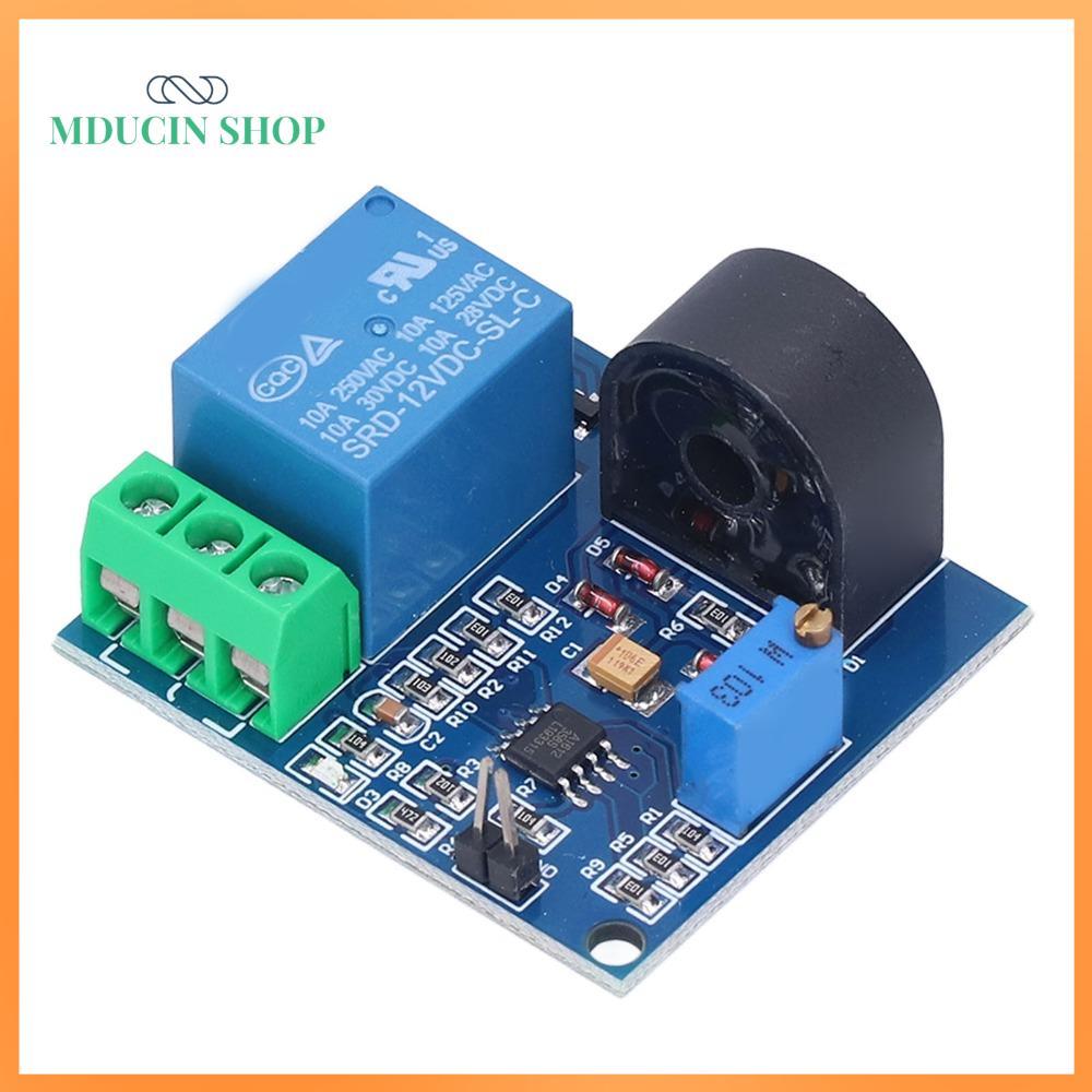 MDUCIN SHOP 5A Cảm biến dòng điện xoay chiều 12V Công nghiệp Mô-đun chuyển tiếp Bảng chuyển tiếp Chuyển đổi đầu ra Cảm biến phát hiện hiện tại Bảo vệ điện