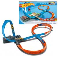 Mattel Hot Wheels Đồ chơi đường đua so với Đường đua Đồ chơi trẻ em Quà tặng bé trai Đồ chơi mô hình ô tô Hộp quà-Bộ đường đua xoay ba chiều GGF92