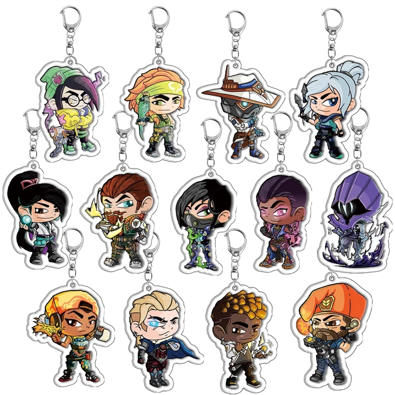 【Worth-Buy】 Game Valorant Killjoy Astra Yoru Kay/o Jett Reyna Raze Breach Omen Cosplay Keychain Key 