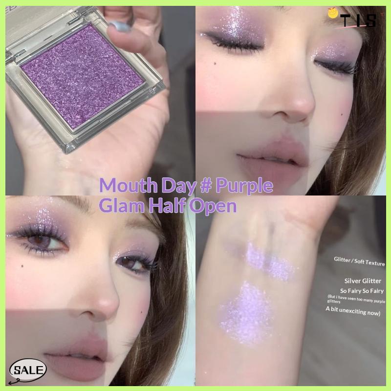 Follow Get New【TIS】 Mini đơn sắc Eyeshadow Palette Matte Pearlescent không thấm nước bóng đường viền bột sắc tố mắt cơ sở vẻ đẹp lễ hội trang điểm - 3