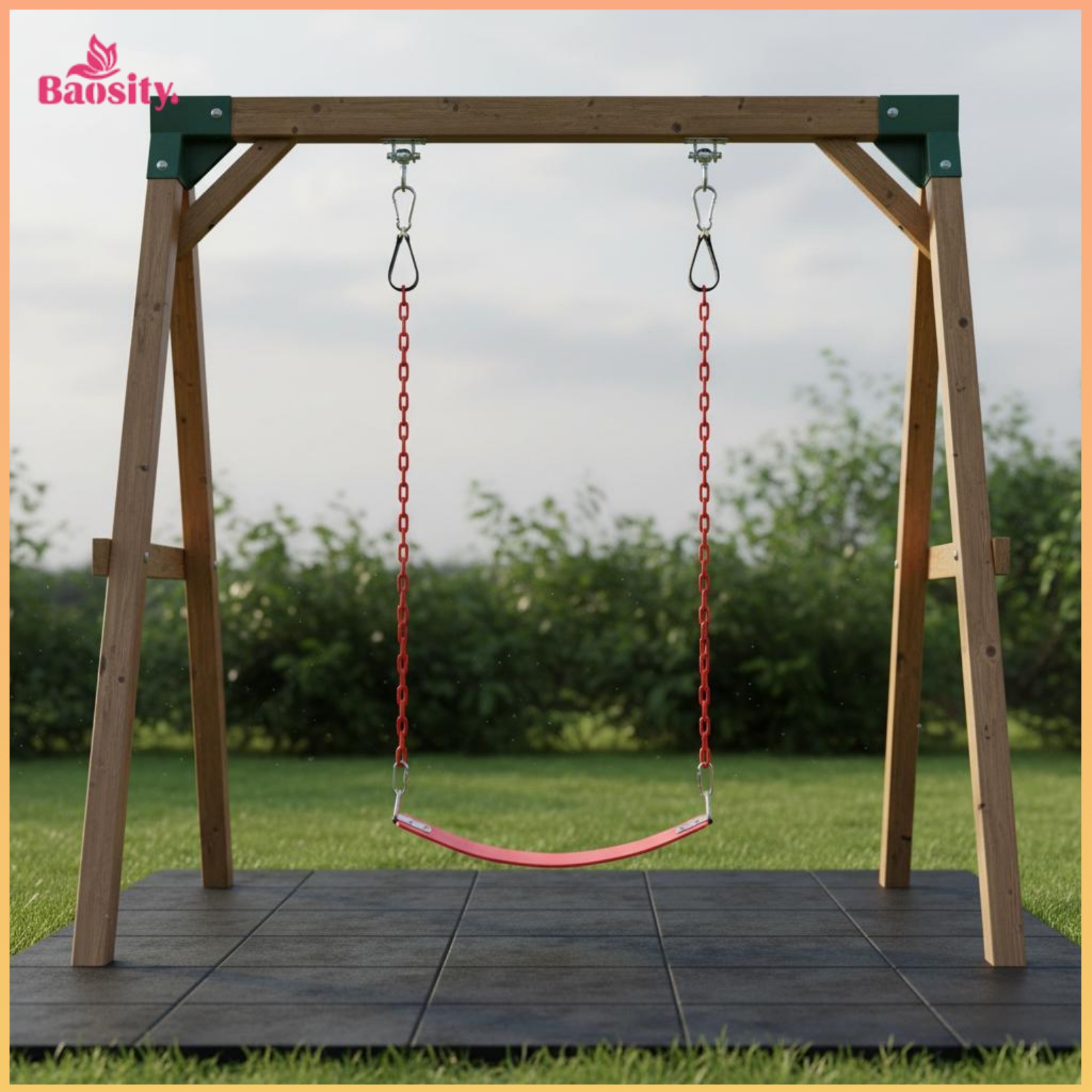 Baosity Stainless Steel EVA Swing Seat Reinforced Children's Swing Seat Heavy Duty Play Yard Gear High Weight Capacity ราคา 1,861 บาท*ส่งฟรี