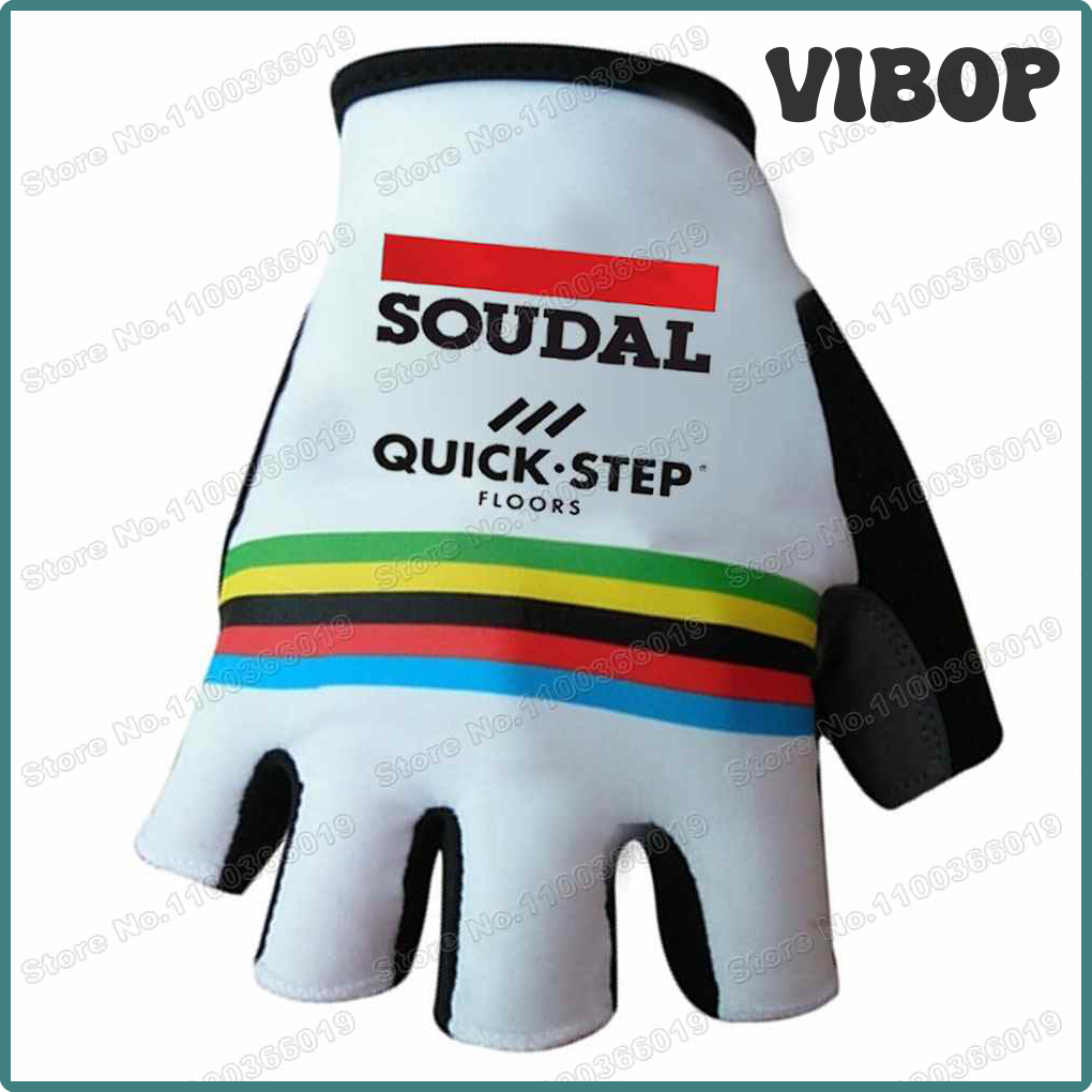 Vibop 2023 đội soudal nhanh chóng bước găng tay đi xe đạp vô địch thế giới Gel nửa ngón Găng tay xe đạp xe đạp đường trường áo găng tay MTB maillot mbcye