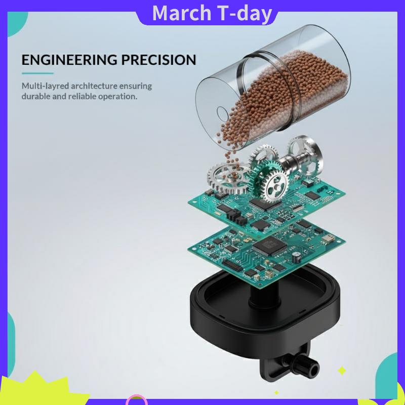 March Tự động Fish Feeder với hẹn giờ IP66 không thấm nước tự động Fish Tank Feeder 100ml Công suất thực phẩm Dispenser cho cá Rùa