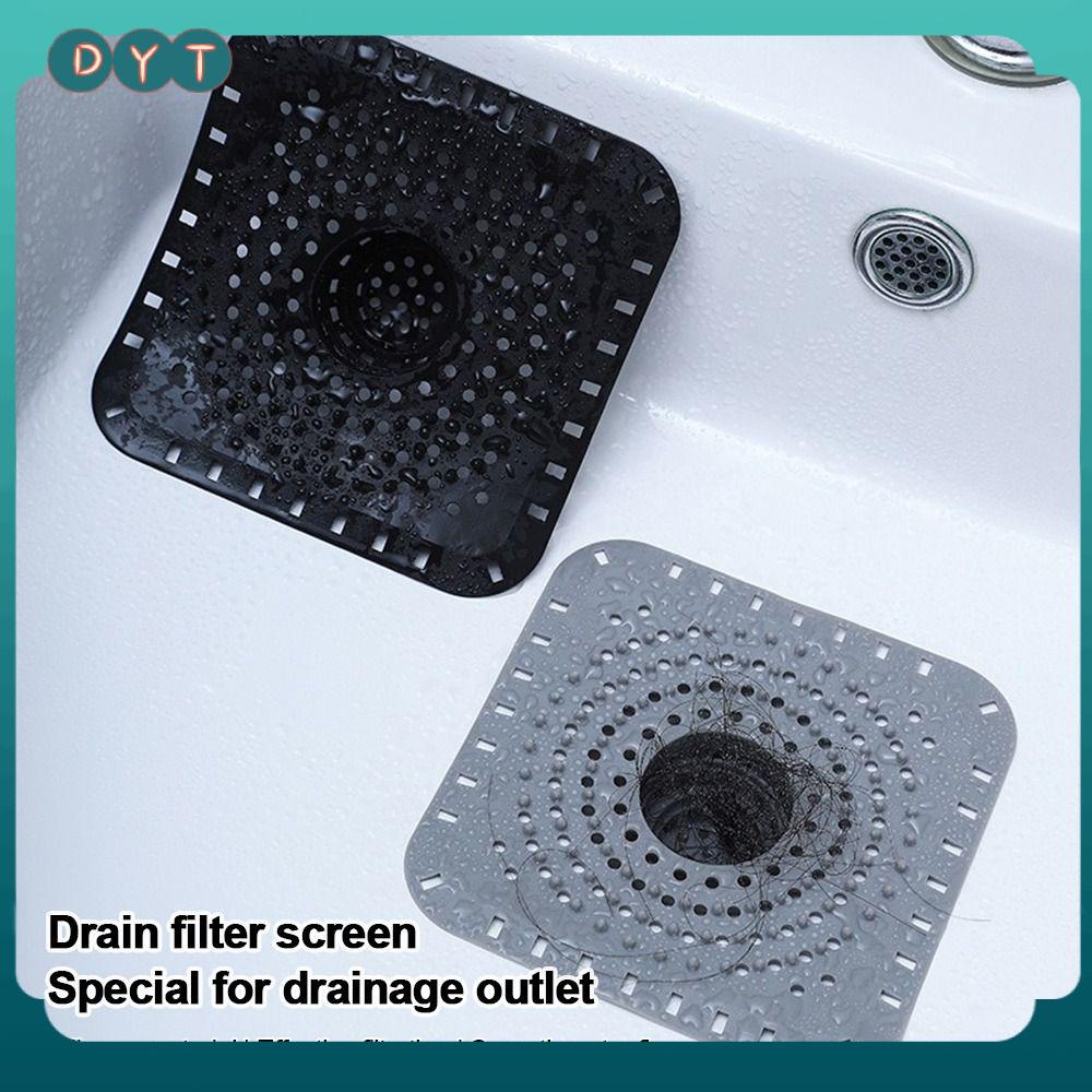 DYT Chống tắc nghẽn Bộ lọc thoát nước cống Hình tròn Silicon Nắp lưới thoát nước sàn Hữu ích Làm sạch tóc Bộ bảo vệ thoát nước vòi hoa sen Phụ kiện nhà bếp và phòng tắm