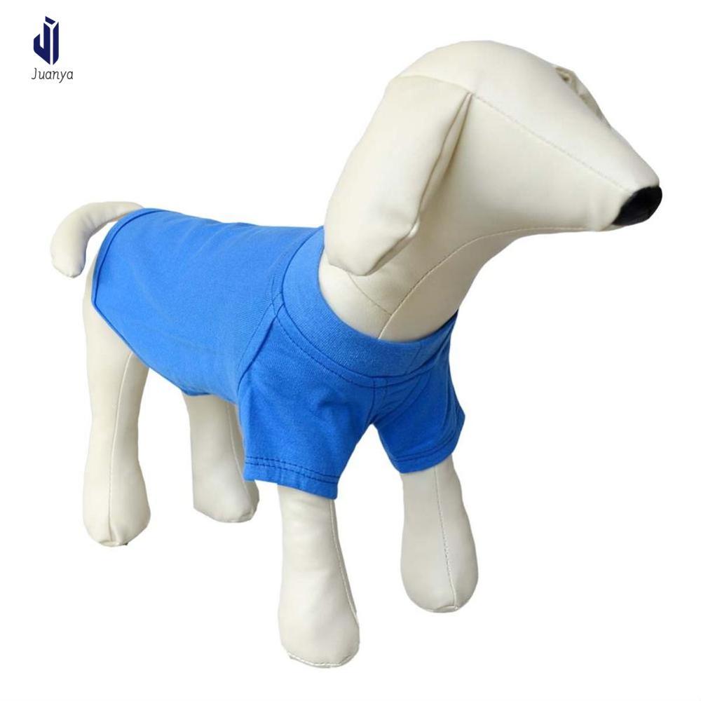 Juanya M-XL màu trơn Dog T-Shirt mùa hè cotton áo ghi lê cho chó thoáng khí Áo sơ mi mềm cho pháp Bulldog chó bulldog anh