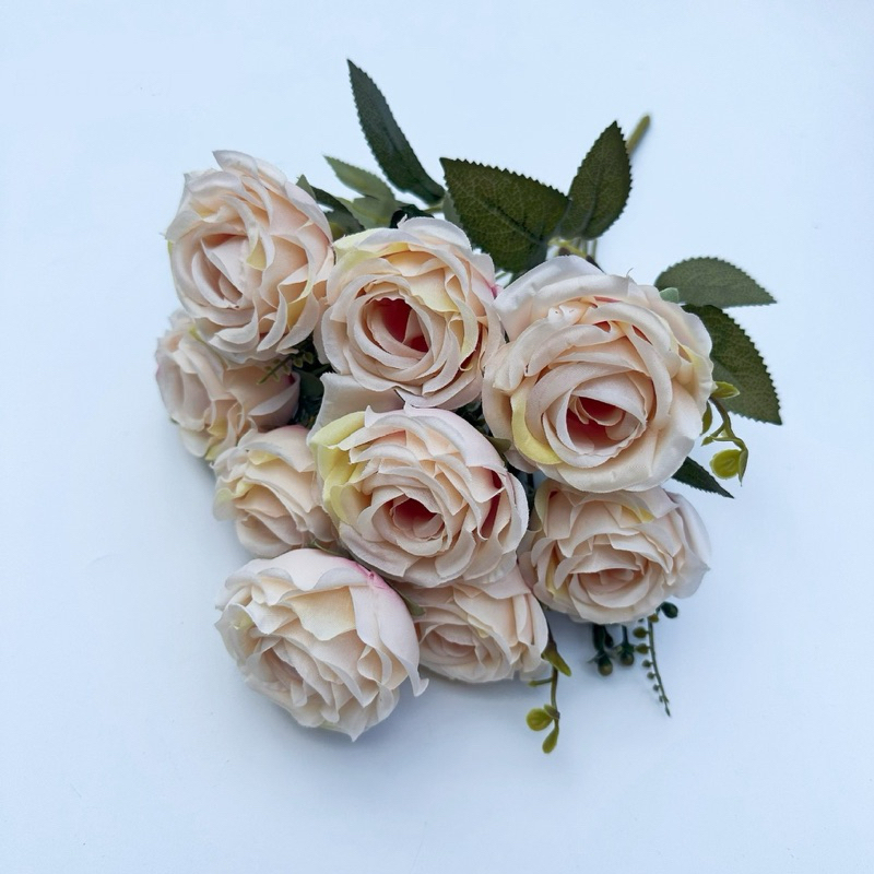 KOREANSS BUNGA MAWAR ARTIFICIAL 9 KUNTUM ROSE ARTIFICIAL FLOWER NEW