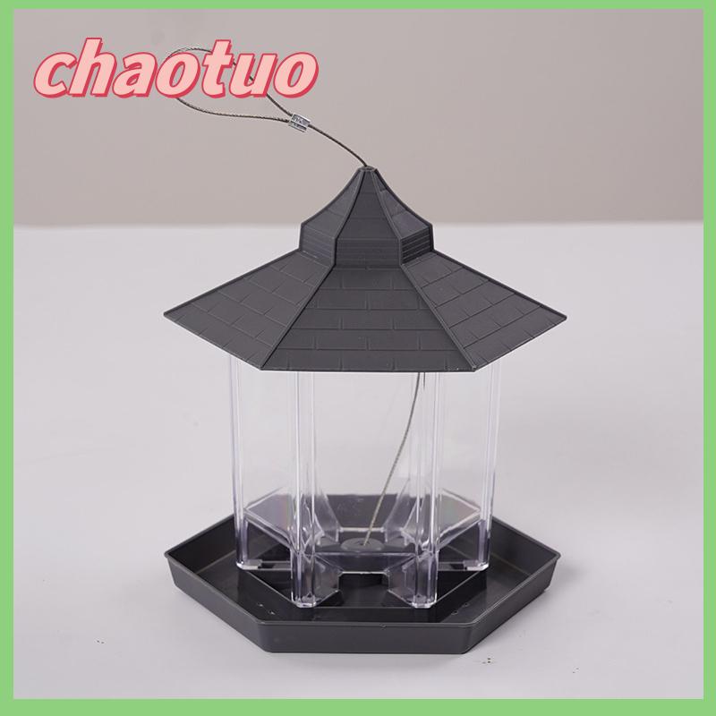 chaotuo Không thấm nước vườn gazebo treo Hoang Dã Bird Feeder container ngoài trời với treo dây thừng Pet chim ăn nhà loại Bird Feeder - 2
