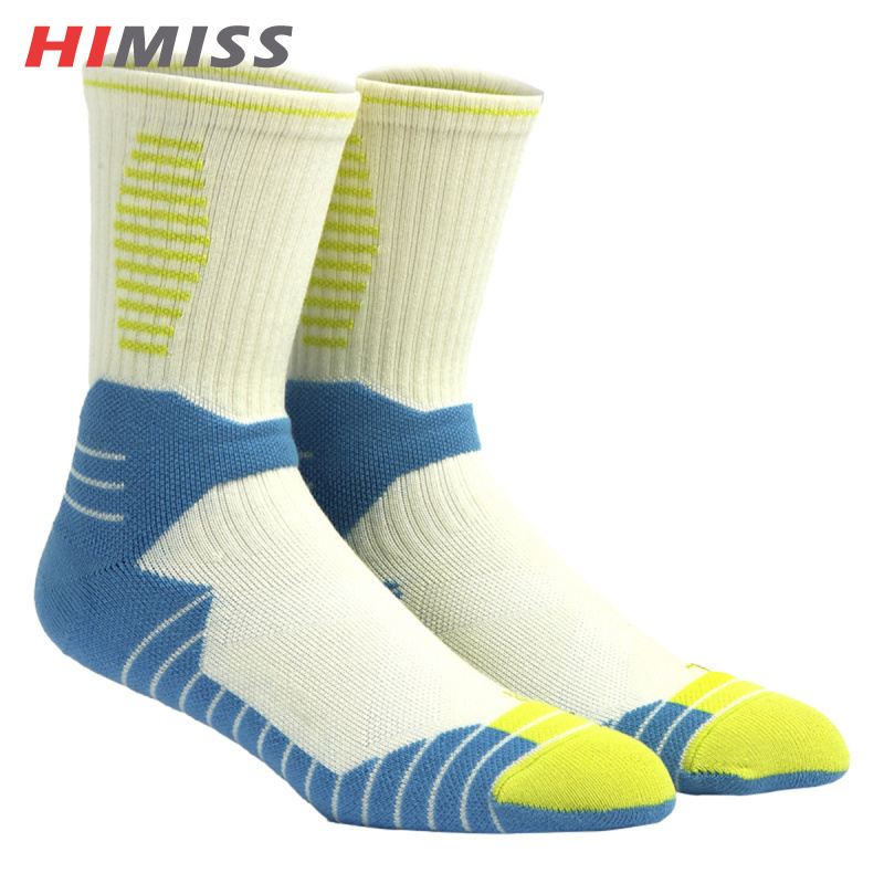 HIMISS Crew Socks With Arch Support Softball Soccer Socks Baseball Football Socks Professional Sports Socks For Daily Wear, Yoga, Dance, Barre, Ballet ราคา 89 บาท*ส่งฟรี