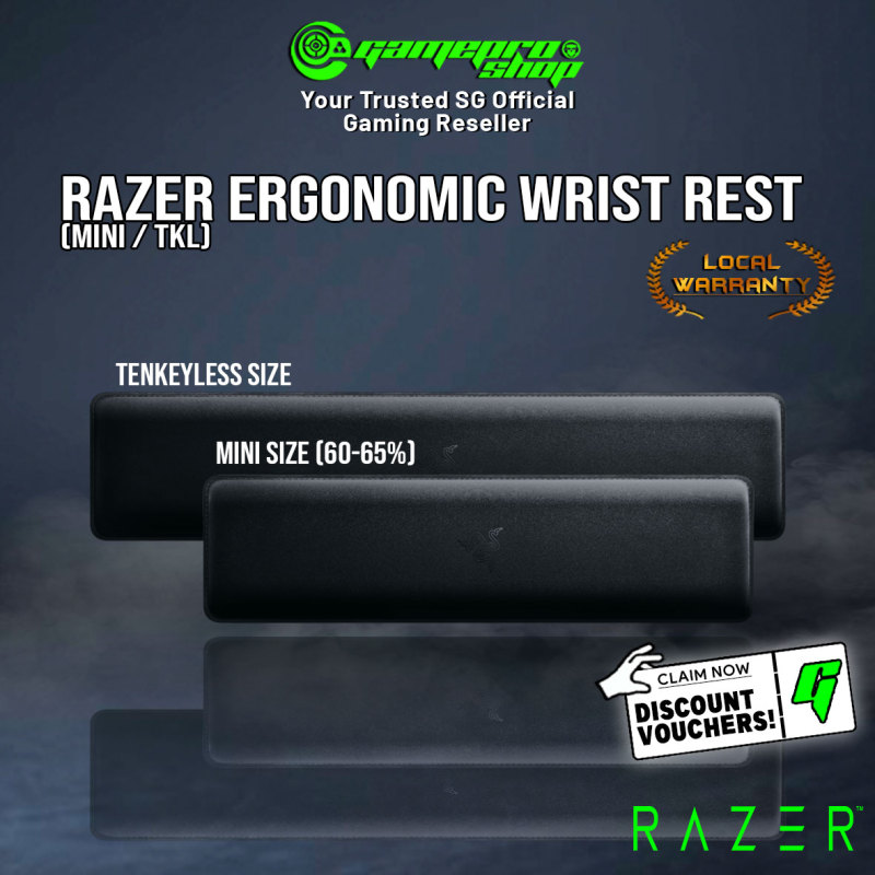 Razer Ergonomic Wrist Rest For Tenkeyless / Mini Keyboards (1Y) Singapore
