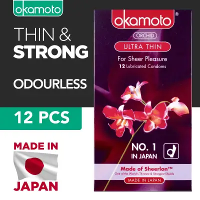 Okamoto Orchid Ultra Thin Condoms Pack of 12s