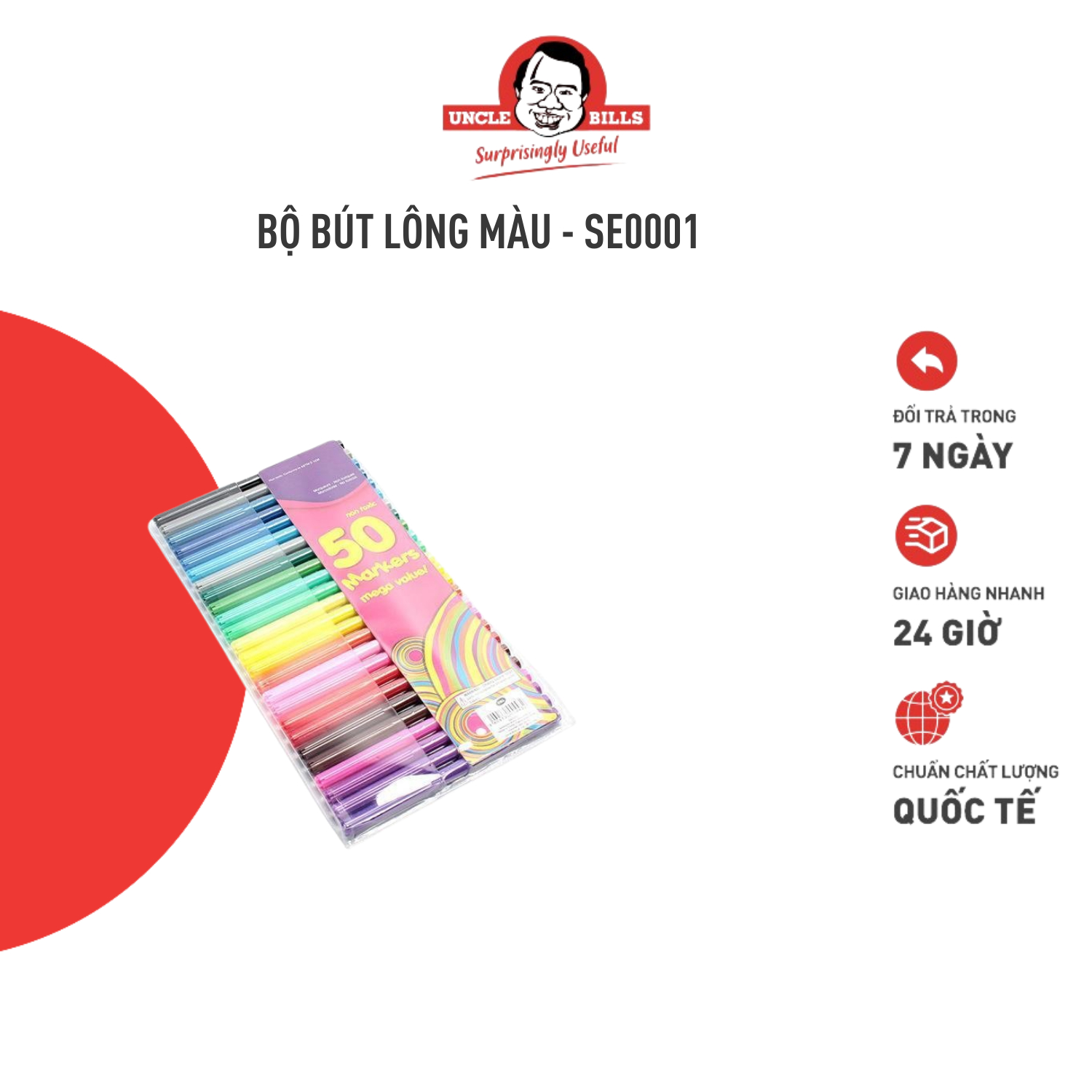 Bộ bút lông màu ubl se0001n 50 cây