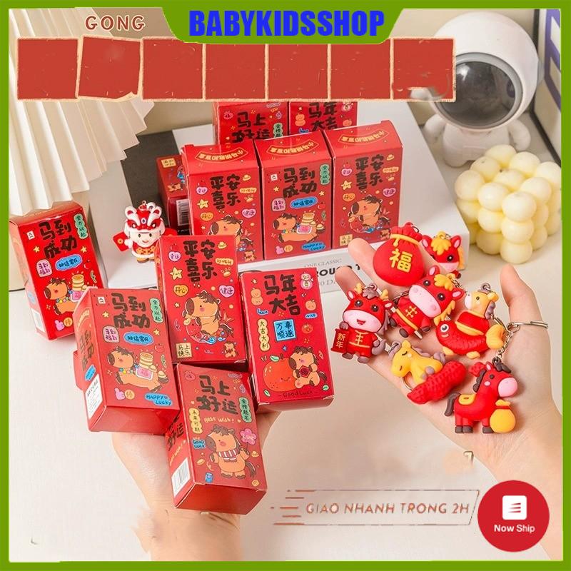 Hộp Mù Móc Khoá (Blind Box) hình chú Ngựa tài lộc 2026 - Quà Tặng May Mắn Ý Nghĩa Năm Bính Ngọ Siêu Xinh